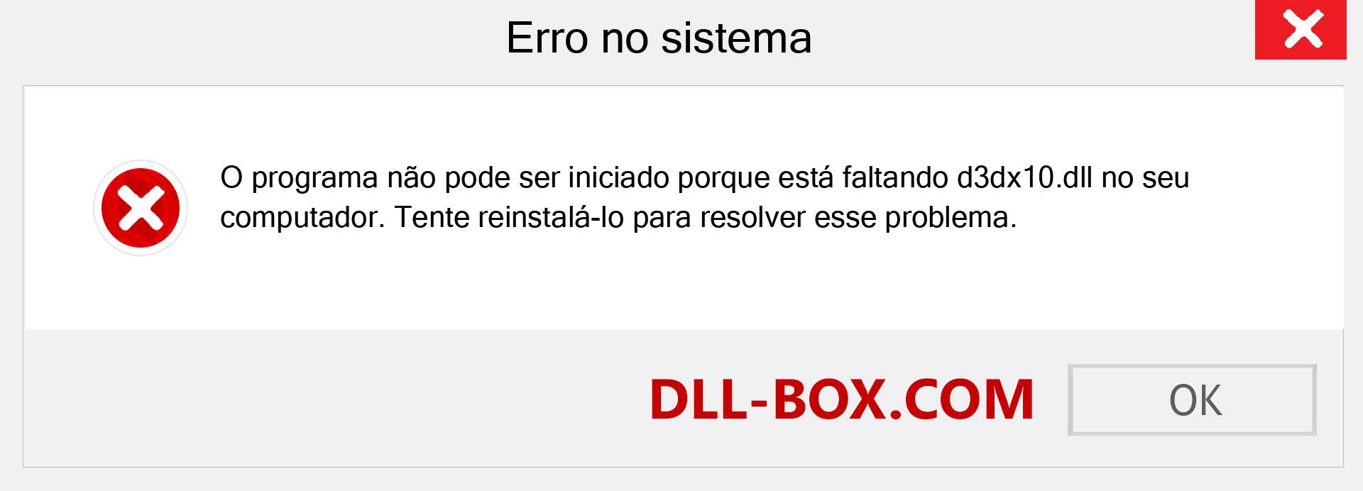 Arquivo d3dx10.dll ausente ?. Download para Windows 7, 8, 10 - Correção de erro ausente d3dx10 dll no Windows, fotos, imagens